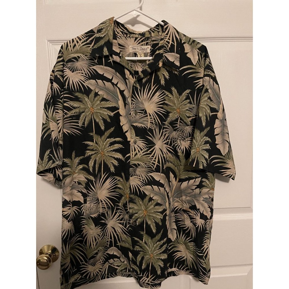 Tori Richard Men's Hawaiian Shirt Palm Trees Size XL